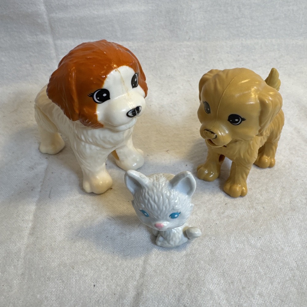 Lot 3 Barbie Doggy Daycare Chelsea Replacement Pets-Pooping Dog St Bernard Cat